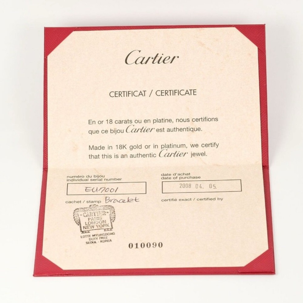 Cartier *Pristine* Interlocking Love Ring White G… - image 7